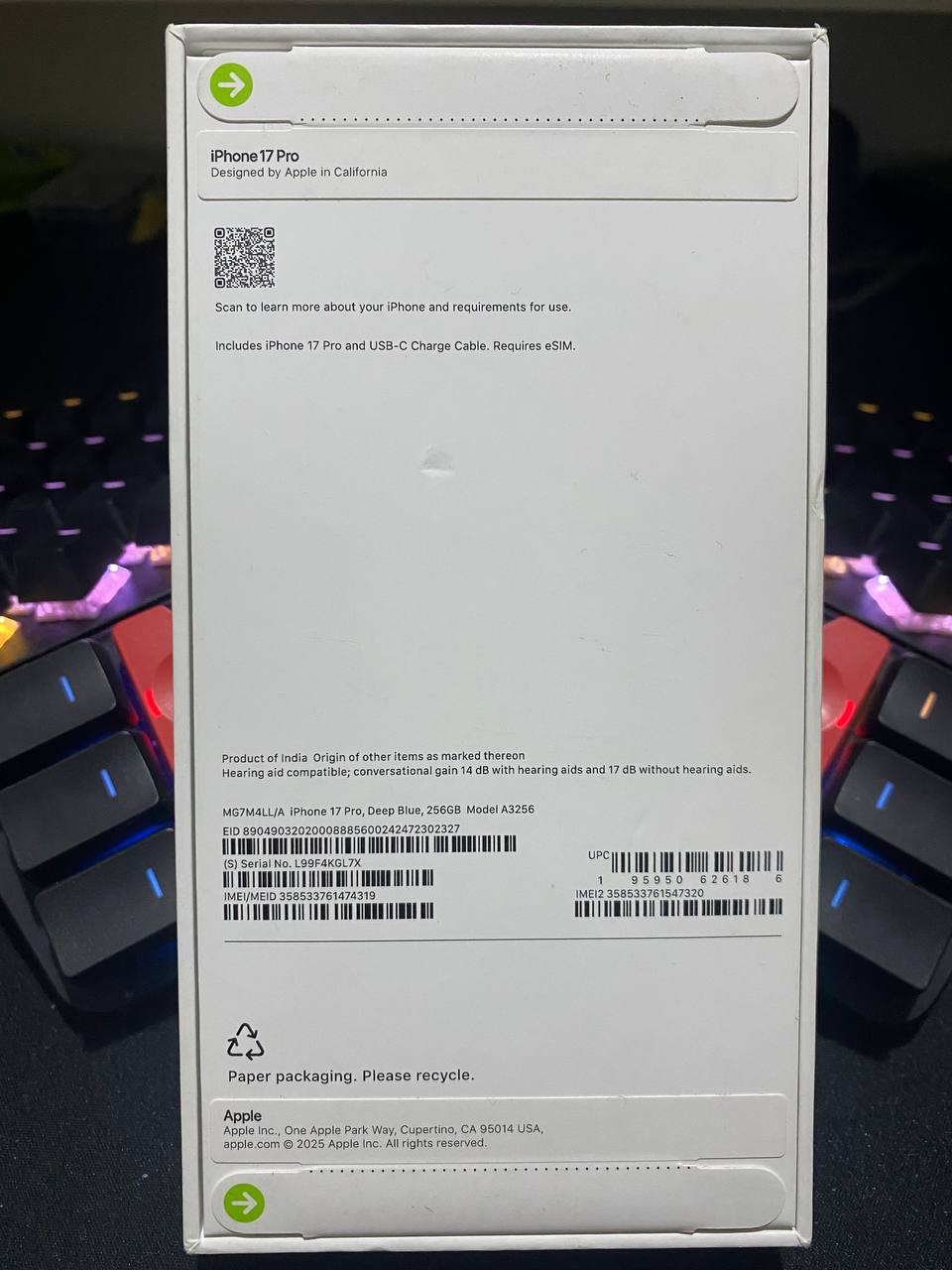 iPhone 17 PRO, 256Gb, Deep Blue