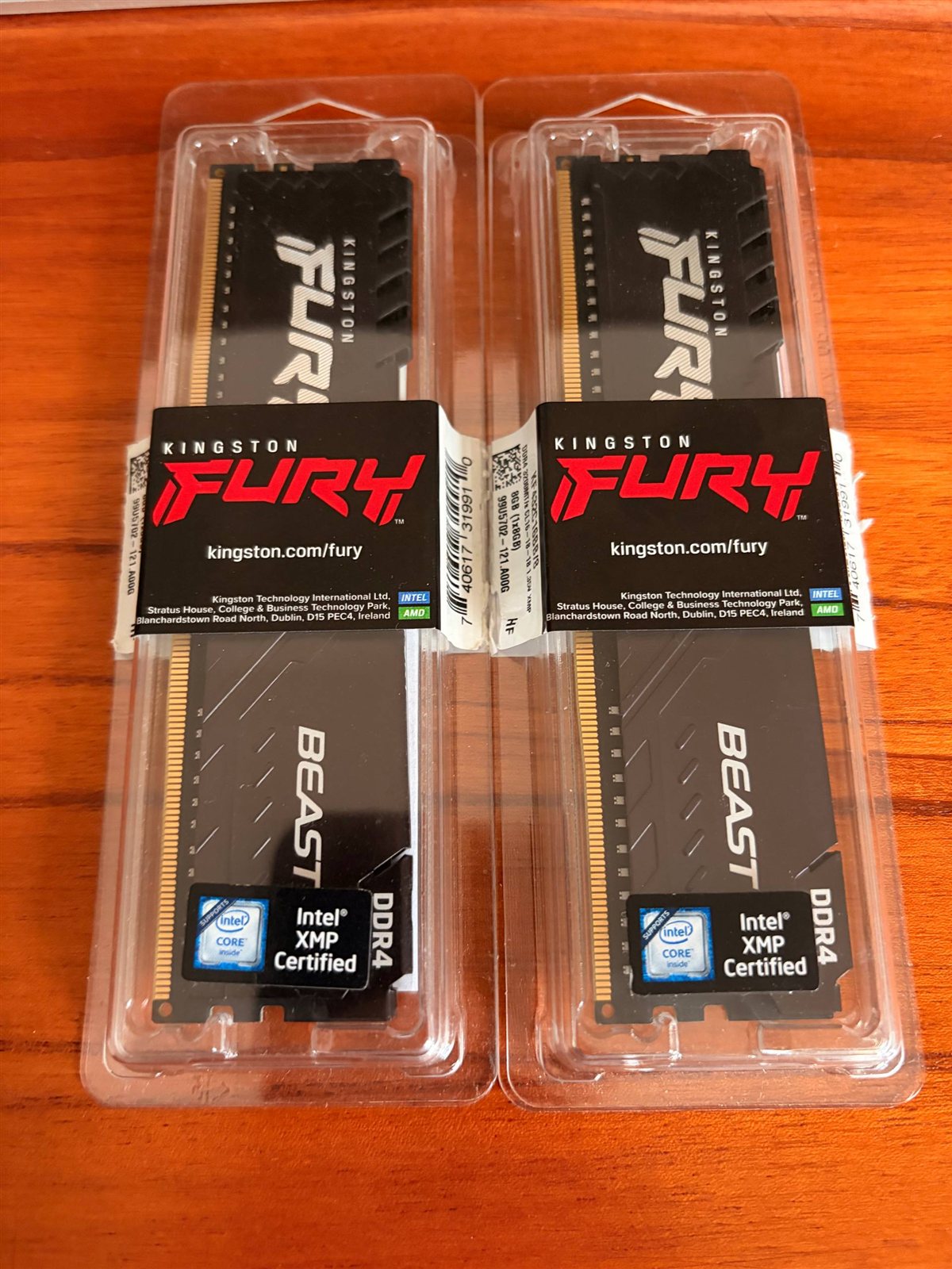 16GB DDR4 (2x8) 3200mt cl16 Kingston Fury (комплект KF432C16BB)