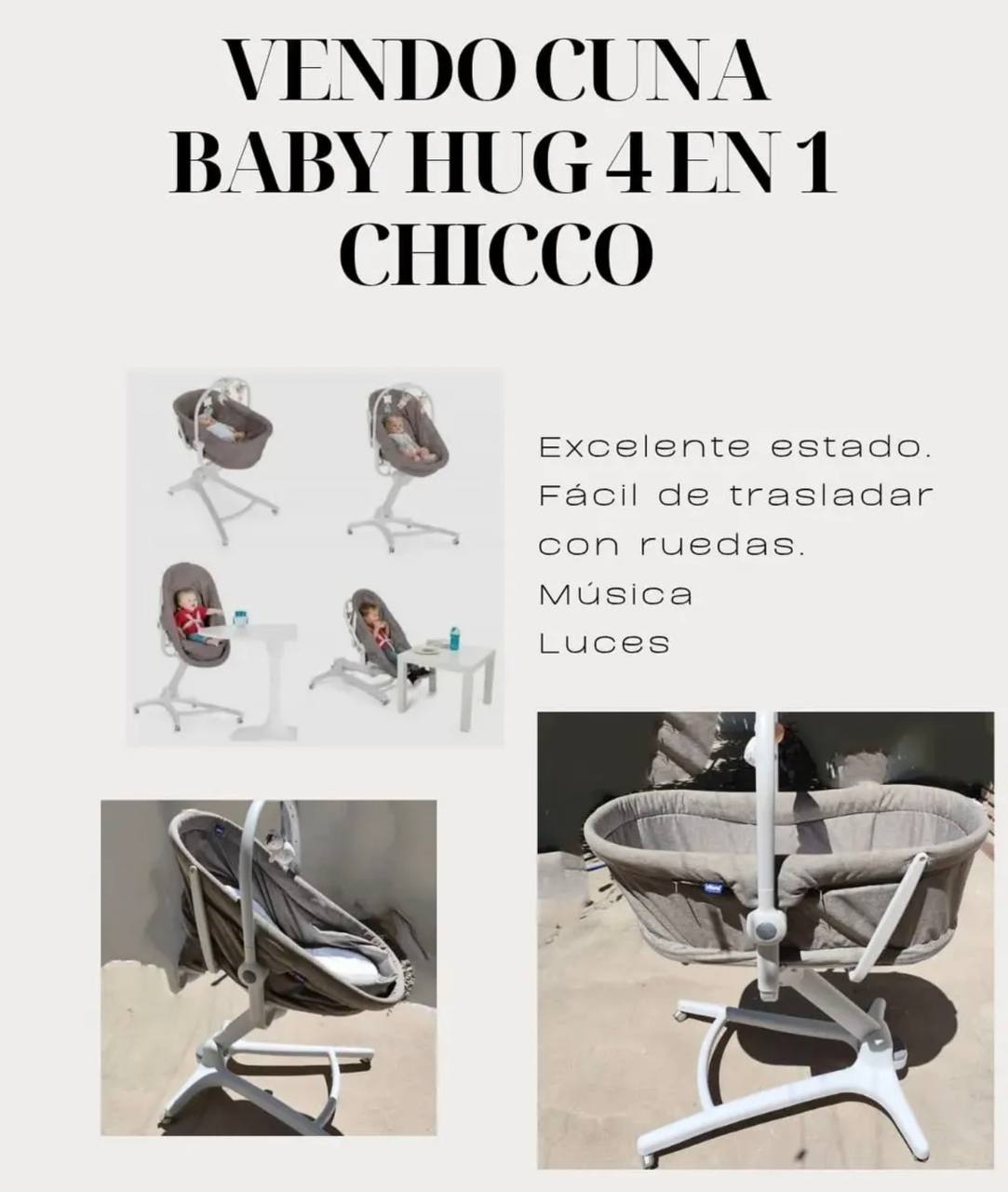 Кроватка-стульчик Chicco baby Hug 4 in 1