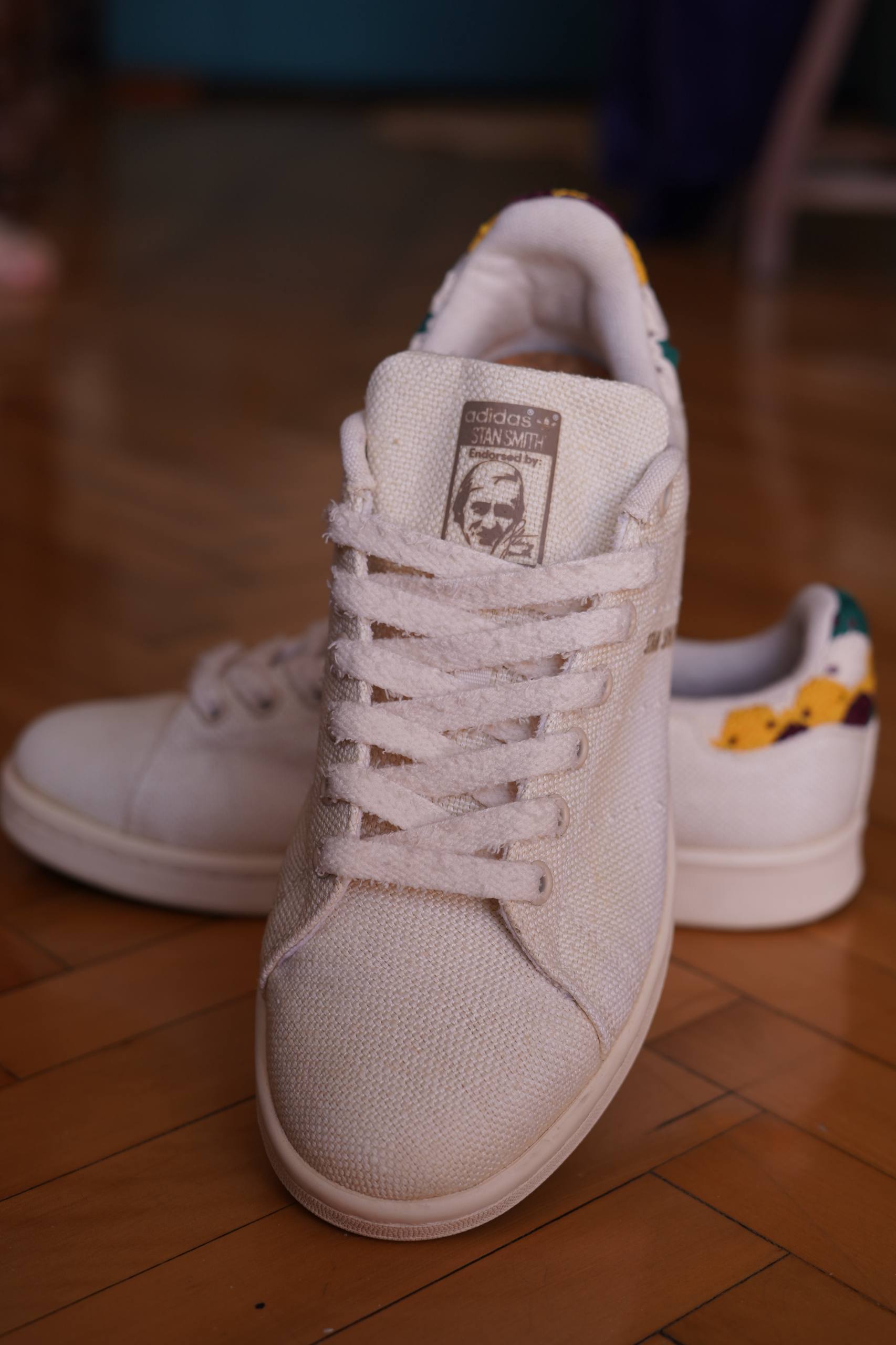 Кеды Адидас, Stan Smith Hemp «Crochet». Верх этой модели сделан из конопляного х