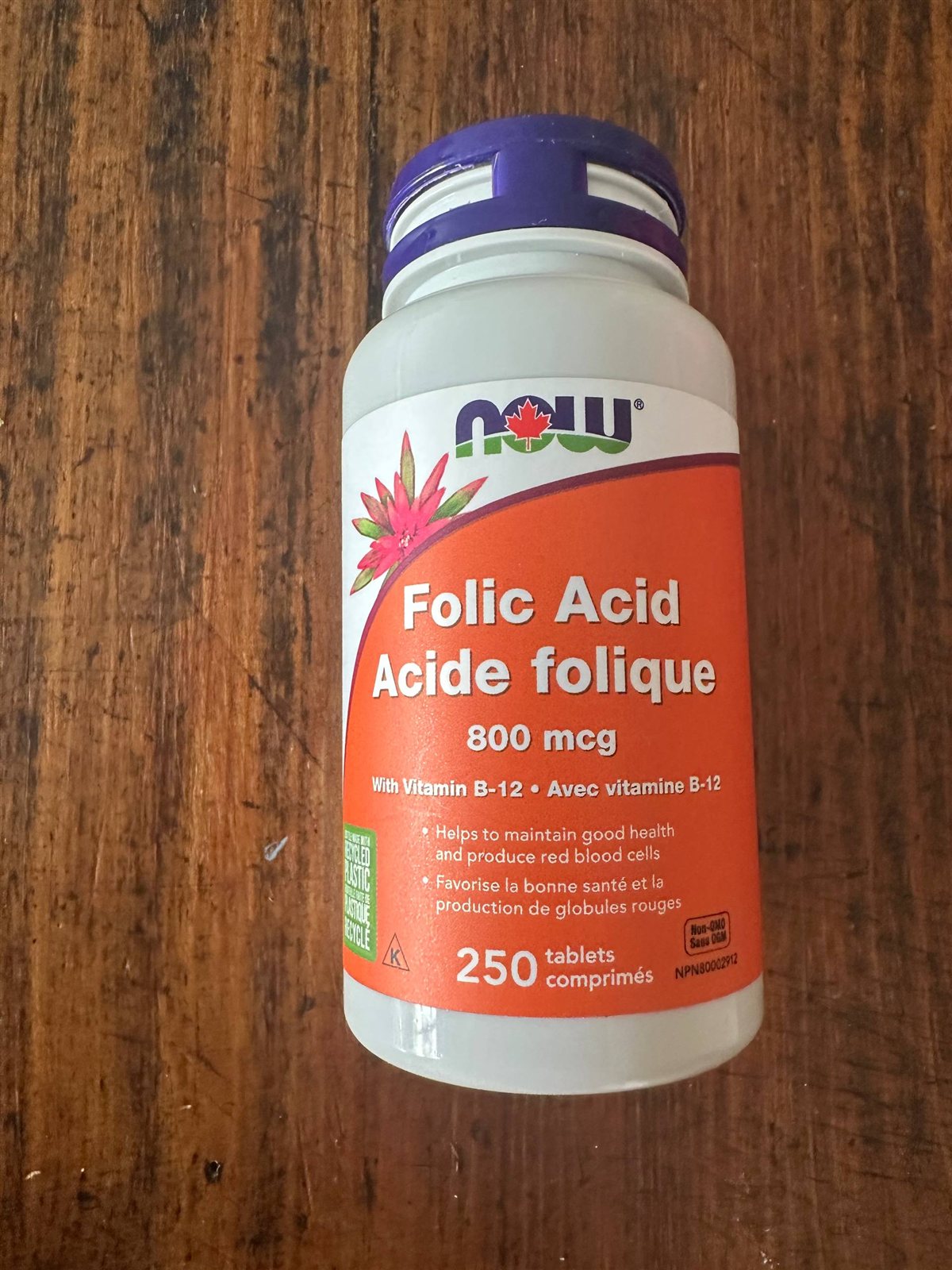 Фолиевая кислота Now foods