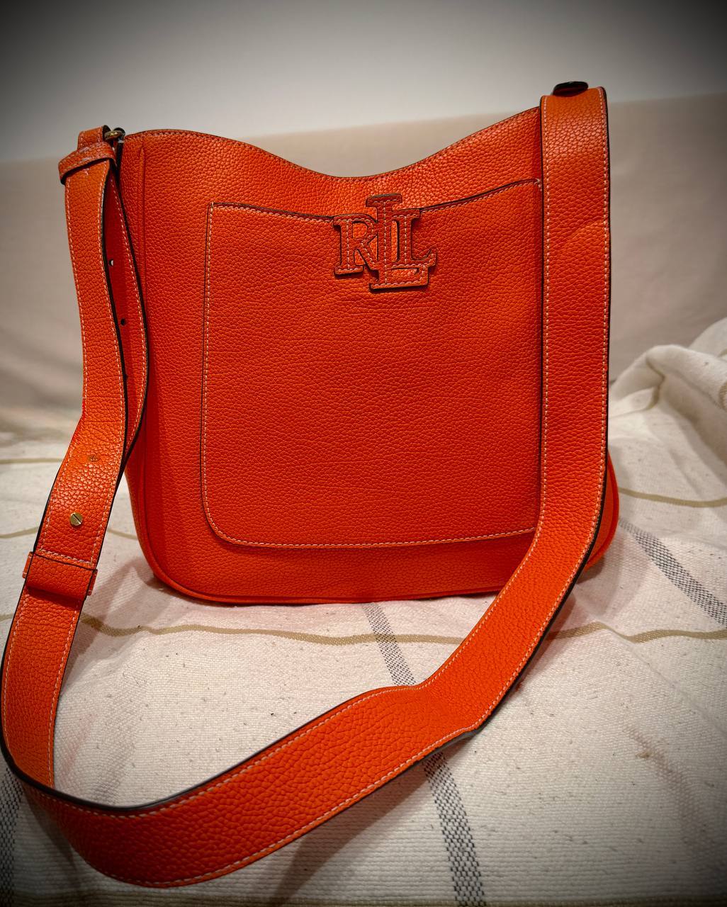 Ralph Lauren Coral Cameryn Crossbody Bag, кожа, состояние новой