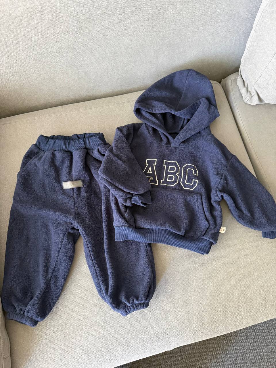 Костюм синий флисовый ABC. Очень мягкий и стильный