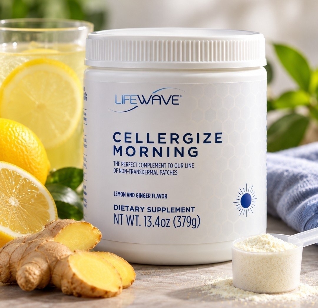 Новую, полностью запечатанную банку LifeWave Cellergize Morning, 379 г — 30 порц
