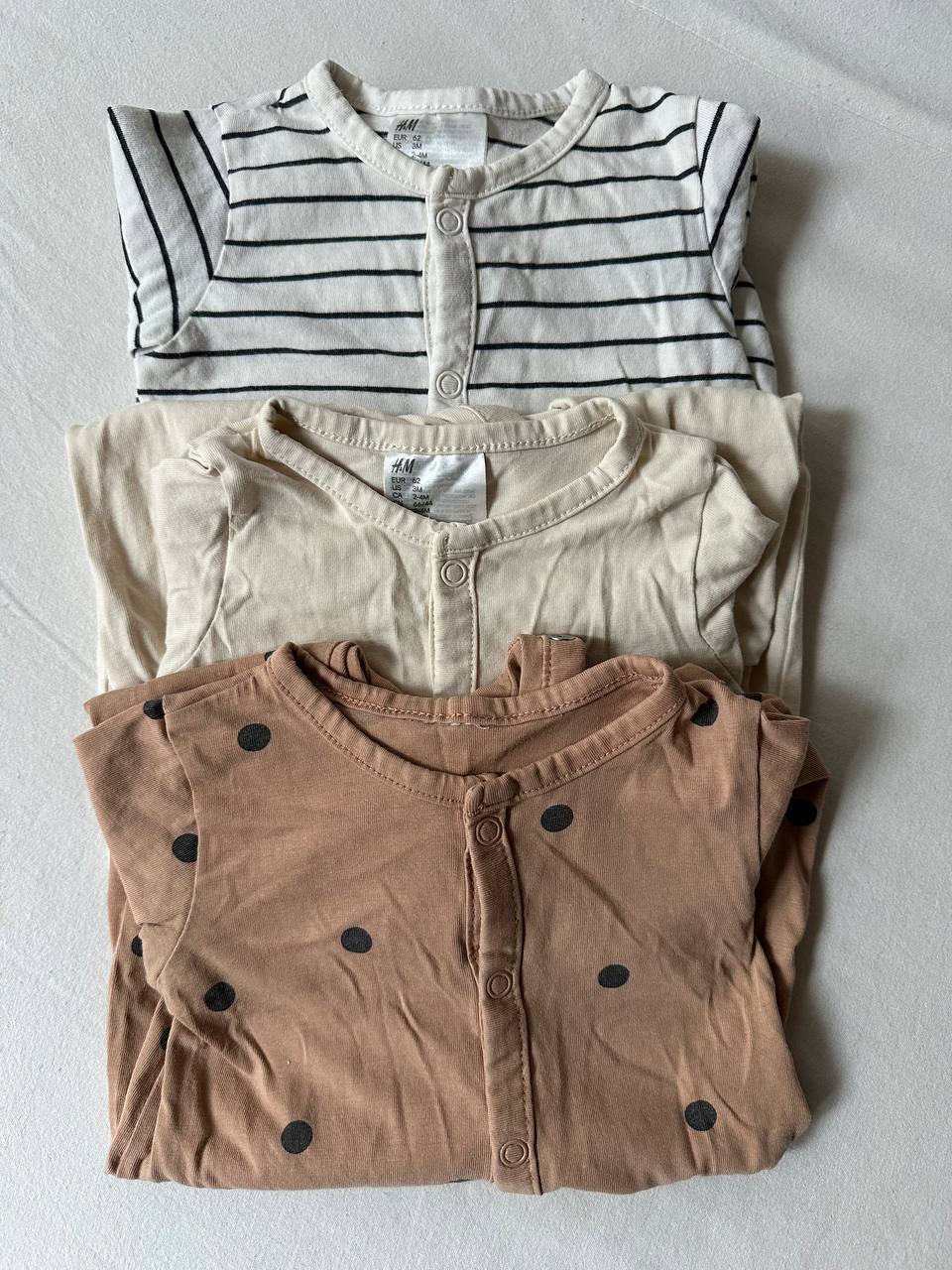 Набор слипов / боди с ножками H&M 3 шт