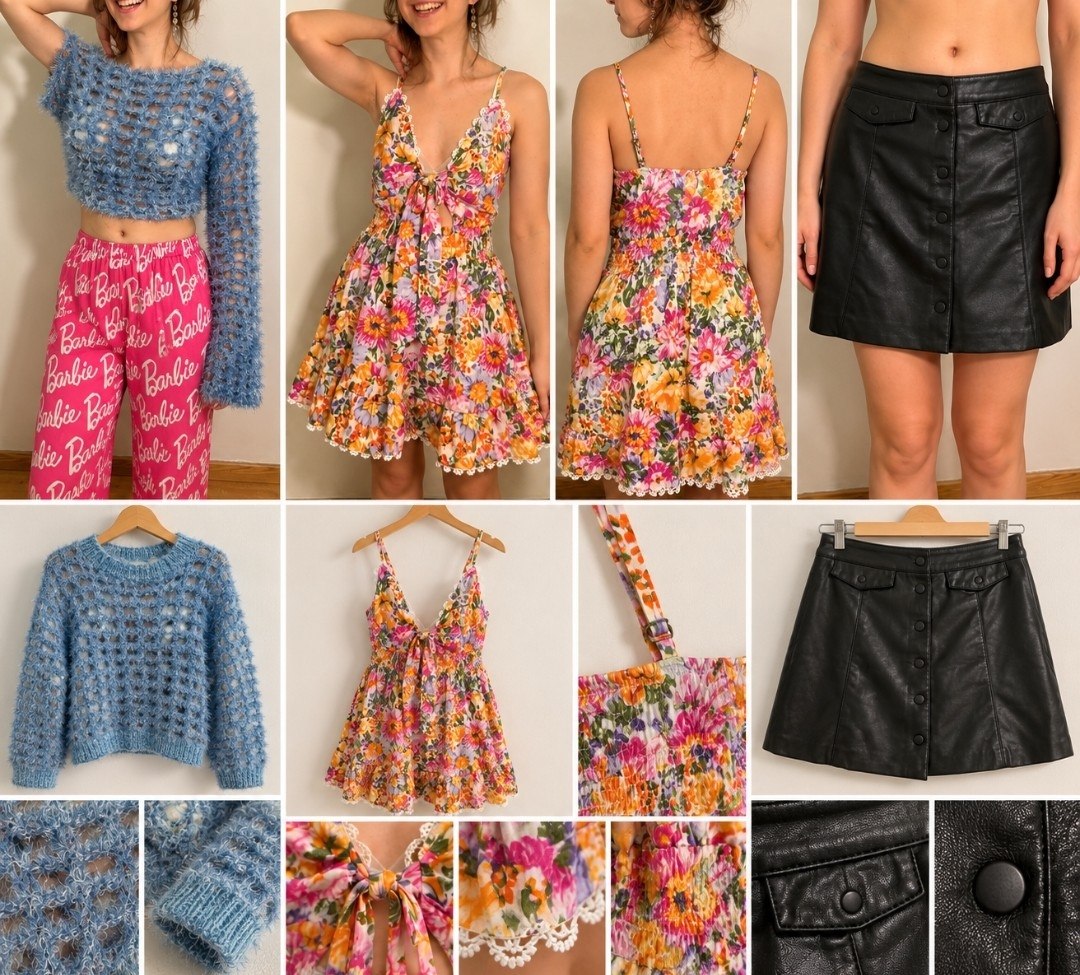 Стильная чёрная юбка H&M из качественной экокожи