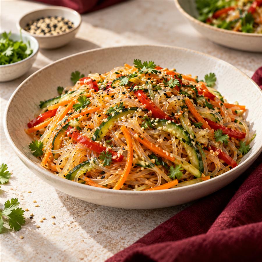Ensalada de fideos de arroz