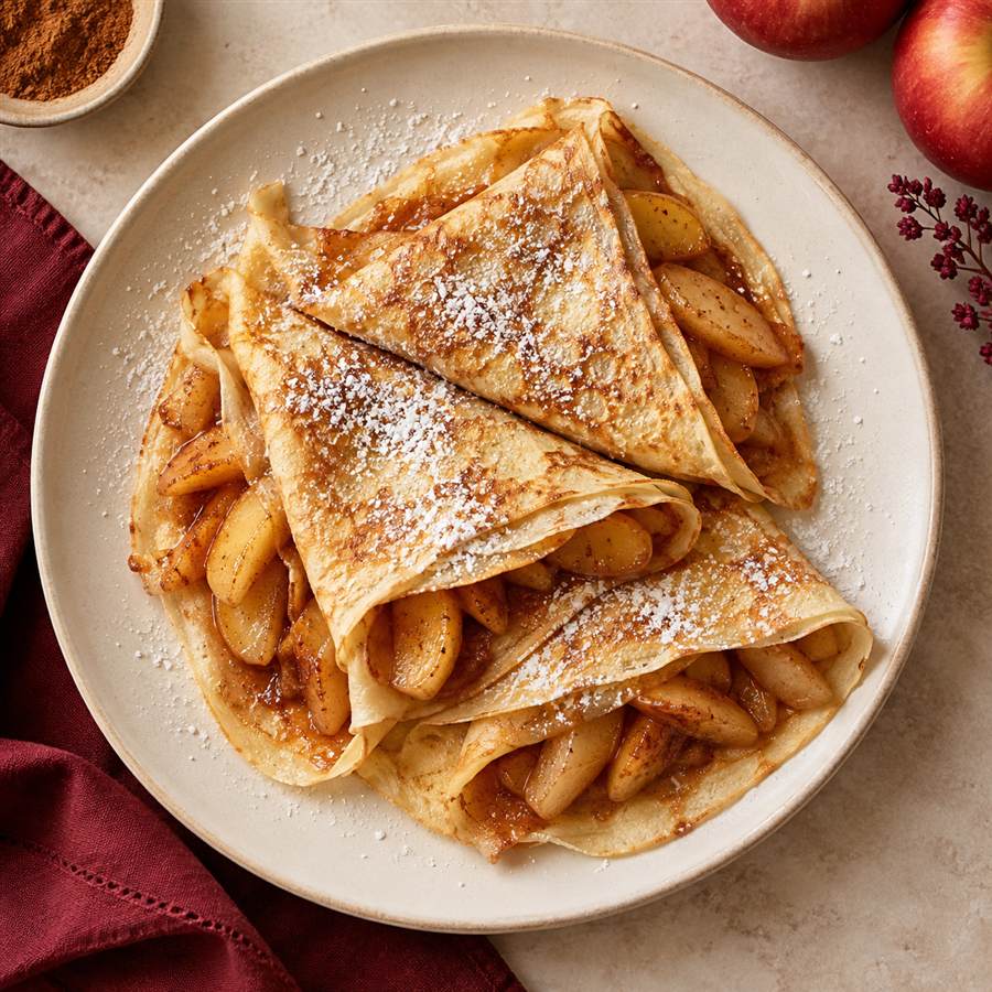 Panqueques de manzana y canela