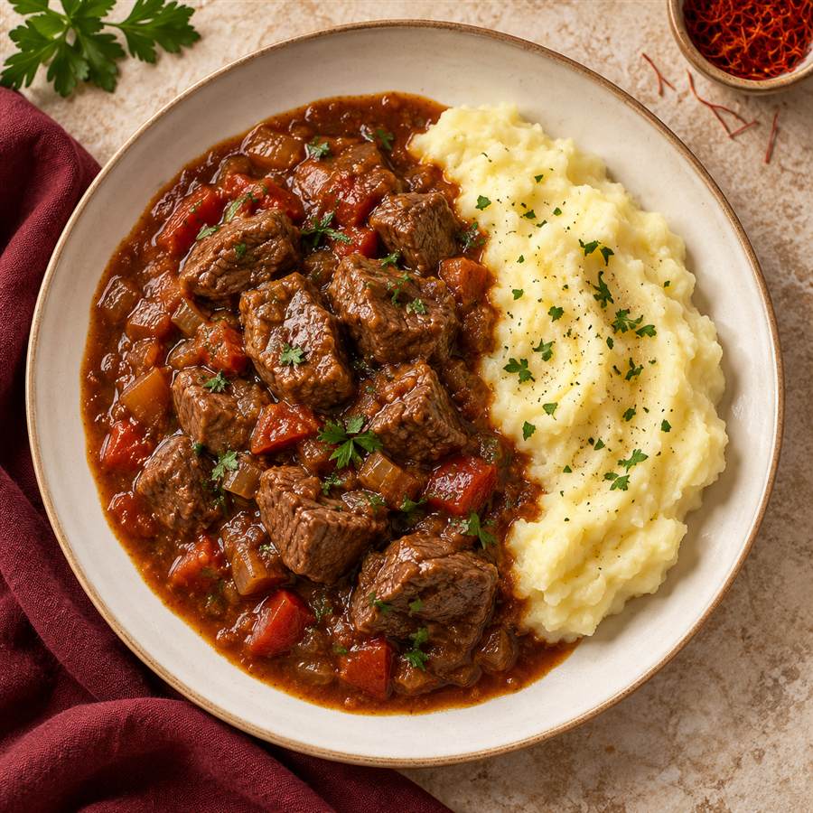 Goulash con puré