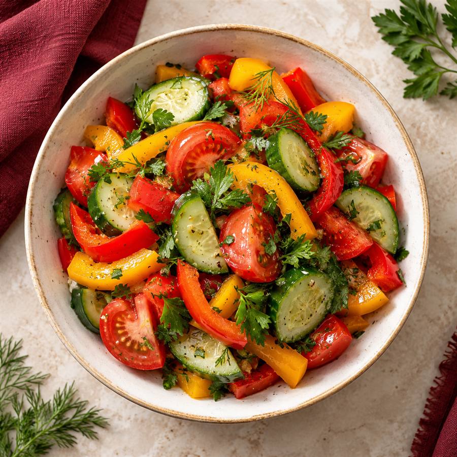 Ensalada clásica de verduras